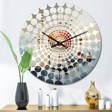 Minimalism Astrology Muted Art II - Spiritual Metal Wall Clock